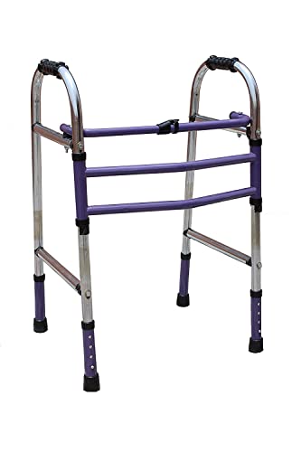 Image of Black And Steel Height Adjustable Foldable Patient And Adults Walking Stick Walker