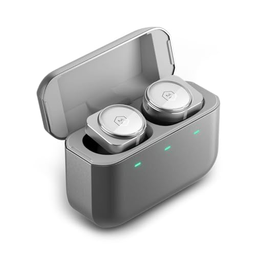 Image of Master and Dynamic MW09 True Wireless Earphones Bluetooth Noise Cancelling Headphones /Earbuds Silver /White