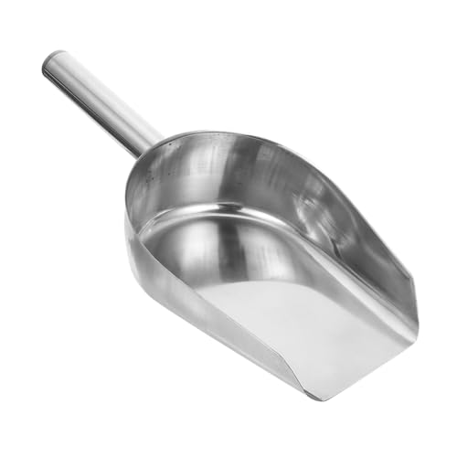VALICLUD Pala Plana de Acero Inoxidable Multifuncional para Hielo y Alimentos Cuchara de Gran Capacidad para y Cereales Herramienta Duradera y Fácil de Usar para Cocina y Tienda