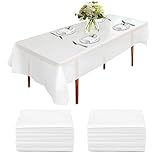 ✅【Breite Anwendungen】 Erhöhen Sie die Atmosphäre des Tisches und des gesamten Raumes mit eleganten weiss Tischtuch. Diese tischdecke hochzeit ist perfekt für Geburtstage, Hochzeiten, Jubiläen, Picknicks, Küche, Weihnachten, Erntedankfest, Veranstaltungen im Innen und Außenbereich, Catering oder andere Partydekorationen.