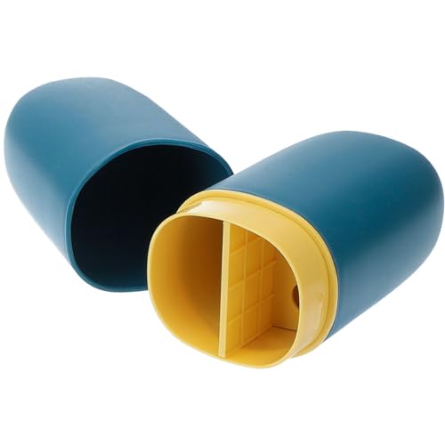 NULYLU うがい カップ 子供用歯磨き粉 子供用歯ブラシカバー 製品 容器 旅行用歯ブラシケース 女性のための旅行の発見 歯磨き粉旅行容器 プラスチック Blue