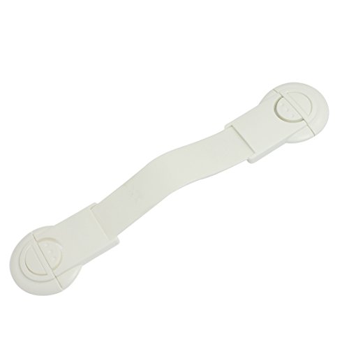 Image of Aexit White Plastic Padlocks & Hasps Adhesive Backing Cabinet Door Lock Band Keyed Padlocks 2 Pcs