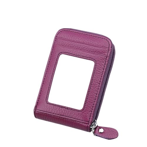 [Fcuogdvy] Vintage Women Men Unisex Mini Wallet Coin Purse Cards ID Holders Solid PU Leather Wallets(Purple)