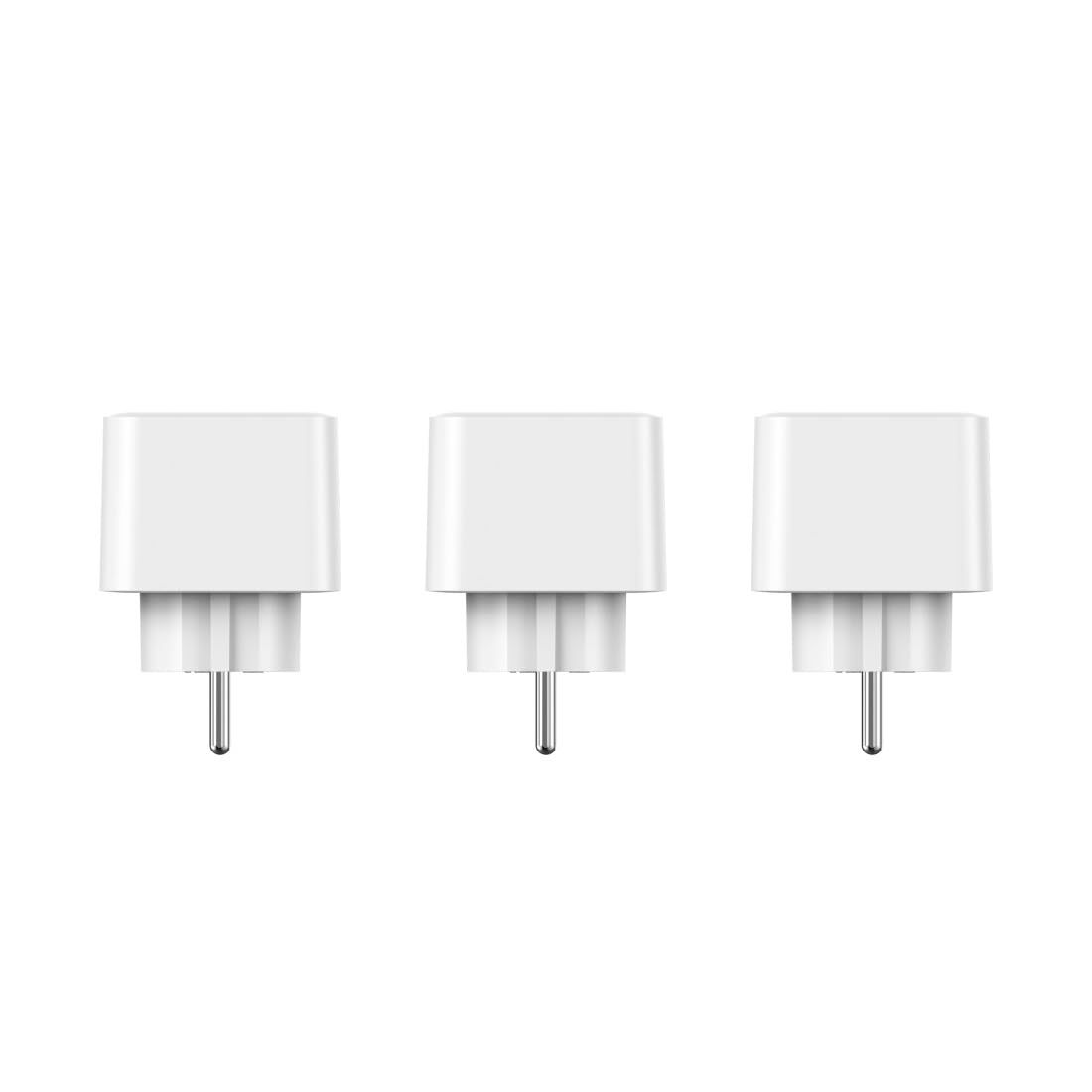 Hama Gniazdko Wi-Fi, 3-pak (z Matter Smart Home, uniwersalne, sterowane Wi-Fi gniazdko z aplikacją i sterowaniem głosowym, jako programator czasowy, 3680 W)