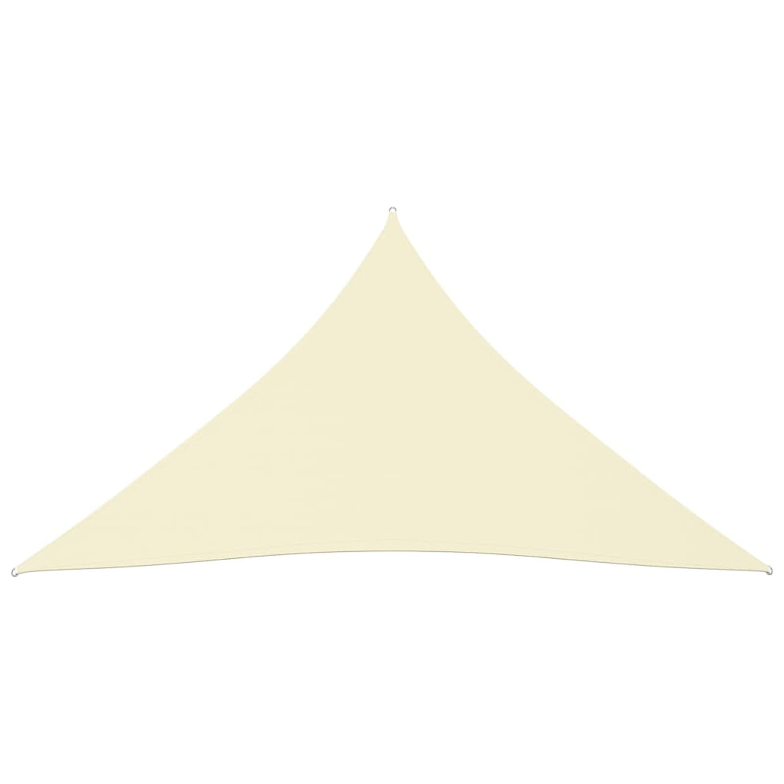 Parasole a Vela Oxford Triangolare 5x6x6 m Crema,Tenda a Vela Impermeabile Rettangolare Vela Ombreggiante Parasole Protezione Raggi U V per Esterno Giardino terrazza