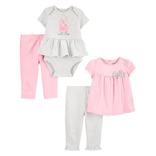 Image of Simple Joys by Carter's Baby Girls' 4-Piece Bodysuit