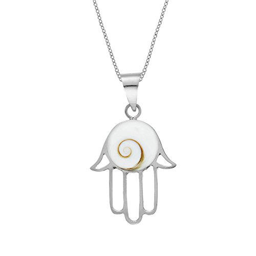 Collier main de Hamsa argent 925 œil de Shiva pendentif femme bohème