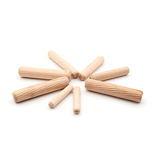 ERYUE Cavilhas,100pcs cavilhas de madeira passador caneladas caneladas conjunto de 100pcs pinos pass