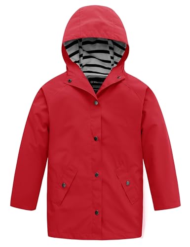 Image of Wantdo Boys & Girls Waterproof Rain Jacket Lightweight Rain Coat Hooded Windbreaker