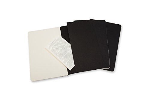 Moleskine Cahier Journal, Soft Cover, Pocket (3.5" X 5.5") Plain/Blank, Black, 64 Pages (Set Of 3) #TOP6
