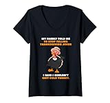 Photo Gallery donna my family told me to stop telling thanksgiving jokes – dad maglietta con collo a v Photo Gallery donna my family told me to stop telling thanksgiving jokes – dad maglietta con collo a v