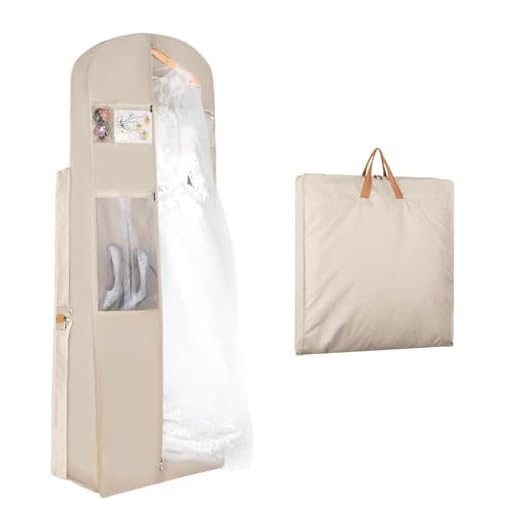 Zilink 72" Wedding Dress Garment Bag, Beige