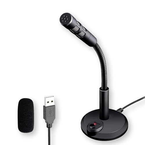 Image of Drumstone 15-Year Warranty USB Plug & Play Desktop Microphone | Professional PC & Laptop Mic for Streaming, Podcasting, Recording & Gaming - Black