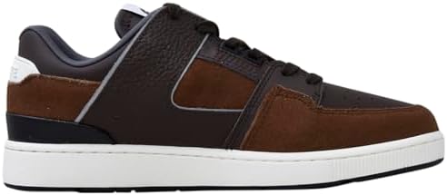 Lacoste Men's Court Cage Sneaker, DK BRW/BLK, 10.5 | Image 4