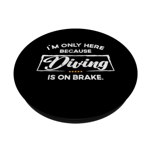 Im only here because Diving PopSockets Swappable PopGrip, Black - Image 2