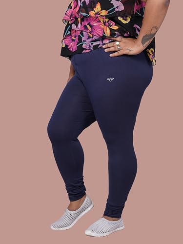 Image of Ladies Cotton Legging | Buttery Soft Stretchy Fit | Churidar Length | Leggings for Women and Girls | Small - 3XL Plus
