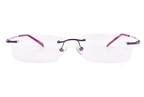 Agstum A-8125 Blue Light Blocking Glasses - Flexible Rimless Titanium Alloy Eyeglasses Frames Clear Lens thumb #1