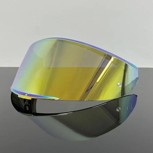 AGV K6 K6Sヘルメット用オートバイヘルメットバイザーゴーグルレンズ紫外線防止バイザー(Gold)