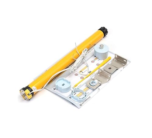 WEKOW 12V/24V DC 25mm DIY Kit De Motor Tubular para Persiana Enrollable Eléctrica (12V)
