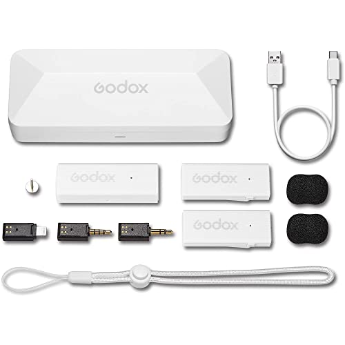 Image of GODOX MoveLink Mini LT 2-Person Wireless Microphone System for Cameras & iOS Devices (Cloud White)