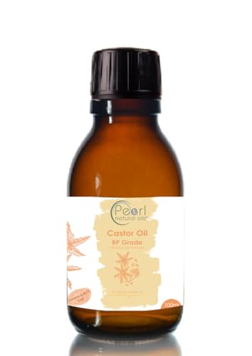 Cold Pressed Pure Castor Oil 100 ml, Glass Bottle, Vegan, BP Grade, Hexane Free, Non-GMO