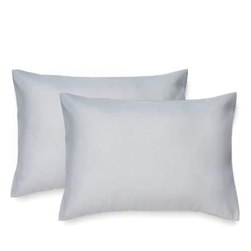 Image of EXQ Home Toddler Pillowcases Zippered 13x18 Travel Pillow Case Set of 2, Small Pillow Case Fits Baby Pillow Sized 12x16, 13x18, Kids Pillowcases 2 Pack Machine Washable(Grey)