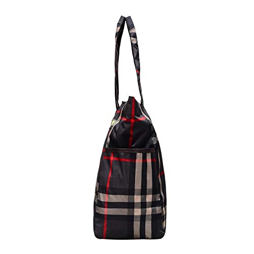 Nylon Large Lightweight Tote Bag Shoulder Bag for Gym Hiking Picnic Travel Beach Waterproof Tote Bags - Thumbnail 6