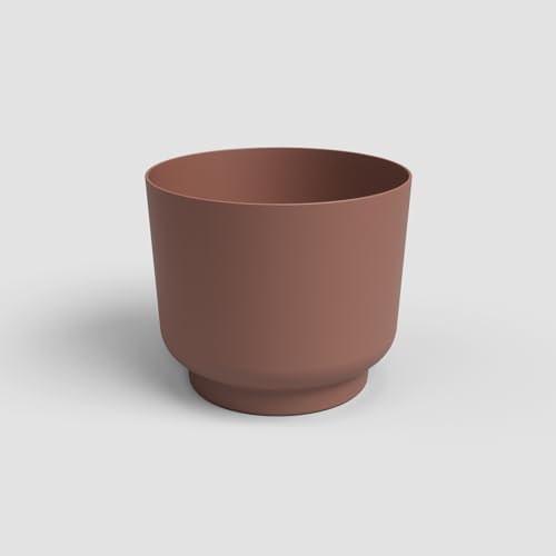 Artevasi Blumentopf Miami 16cm Mokka Braun – Moderner Übertopf aus recyceltem Kunststoff mit Matter Oberfläche – dekorativer Pflanztopf