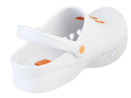 WOCK Unisex Nube Zoccoli con Cinturino Bianche 38