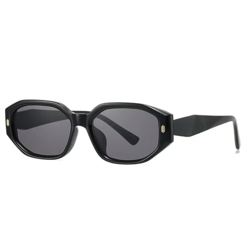 Lunettes de soleil polygonales UV400 pour femme et homme au style rétro