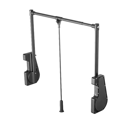 Tringle à vêtements rabattable réglable 564-764 mm penderie lift noir