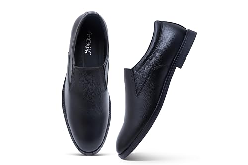 Image of ARAMISH Men's Genuine Leather Moccasin Slip On Formal Shoes