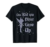 18TINK00099A Disney Peter Pan Tinkerbell Never Grow Up Graphic T-Shirt