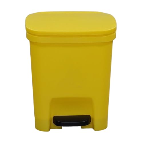 Poubelle de cuisine à pédale avec couvercle rectangulaire et fermeture douce