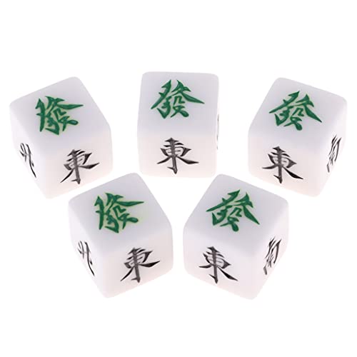 Juego de dados Mahjong 10 piezas para casino miniatura 1