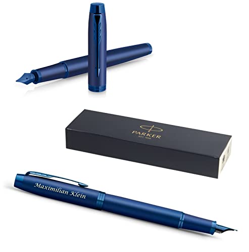 Stylo plume PARKER IM cartouche bleue coffret cadeau avec gravure personnalisée