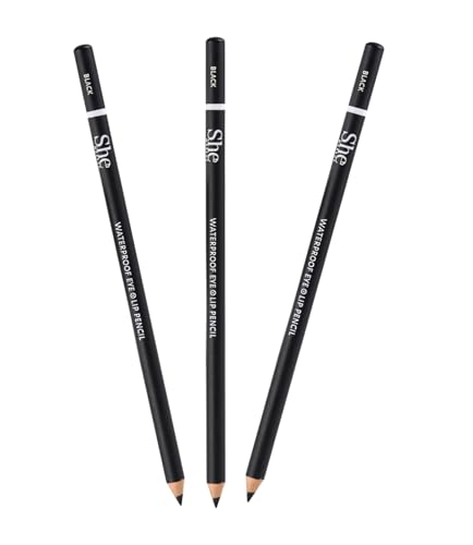Lápiz Waterproof para Ojos y Labios con Sacapuntas 3pcs