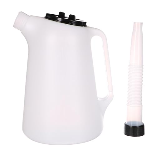 SIXTOL MECHANIC FLUID CAN 5L | Kunststoff-Ausgießkanne für Betriebsflüssigkeiten | Flexibler Auslauf | Chemikalienbeständig | Werkstattkanne | Messskala