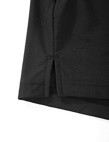 CRZ YOGA Womens Swim Board Shorts 4'' - High Waisted Side Split Bathing Swimwear Bottoms with Mesh Liner Zipper Pocket4