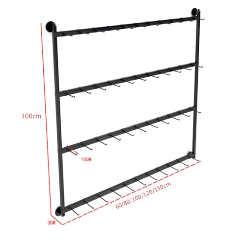 Estante de almacenamiento de joyas y calcetines de metal montado en la pared, soporte de exhibición para collares, aretes y juguetes, estantes de gancho para ahorrar espacio para exposiciones y - imagen 2