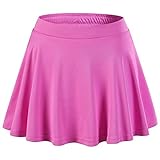 YUUMIN Sport Rock Mit Shorts Kinder Mädchen Tennis Golf Skort Plissierte Tennisrock mit Hose Sommerrock Minirock Sportrock Workout Running kurz Rosa 116-122