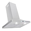PROLINE 30-Inch Wall Range Hood, Ducted, 600 CFM, Stainless Steel, LED Lights, ULTRA-QUIET Blower Motor, 6 Speed, 3-Year Warranty, Dishwasher-Safe Filters, PLFW 520.30, Kitchen Hood