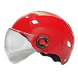 ▶ Cómodo de usar: el medio casco de cara abierta para motocicleta usa un forro cómodo y suave, transpirable, y el casco está equipado con una correa ajustable para la barbilla, suave y en forma, excelente sensación de uso.