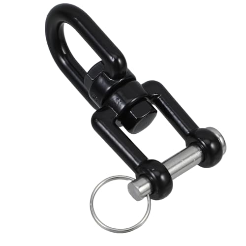 Hohopeti Anello Girevole in Acciaio per Altalena e Sedia Sospesa Gancio Rotante per Catene e Corde Accessorio Resistente per Altalene Amache e Yoga Aereo