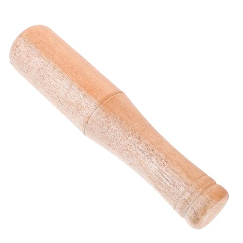 FENICAL Holzstößel Küchenstößel 17,5cm Knoblauchstampfer Gewürzstampfer Küchenhelfer für Zuhause Zufällige Farbe