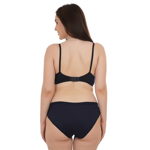 Image of Unitrust Premium Lingerie Set with Full Coverage Non-Padded Bra and Hipster Panty Set