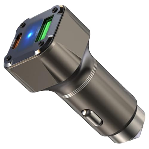 Caricabatteria da da da da da da auto Multi Port da da da da da da auto USB C da da da da da da auto rapido Adattatore per da da da da da auto da 30 W con design a martello di sicurezza da da da da da da...