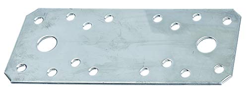 GAH-Alberts 846305 Platine d'assemblage - acier, galvanisée Sendzimir, 100 x 35 mm / 50 pcs