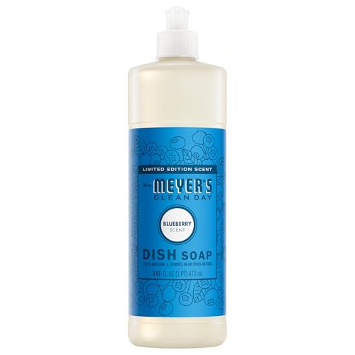 Image of Mrs. MEYER'S CLEAN DAY Liquid Dish Soap, Blueberry Scent, 16 Fl Oz Bottle
