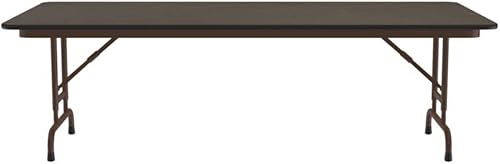 Miniatura 90 de Correll - Mesa plegable de altura ajustable y resistente, parte superior laminada de alta presión, fabricada en Estados Unidos, delantal de acero